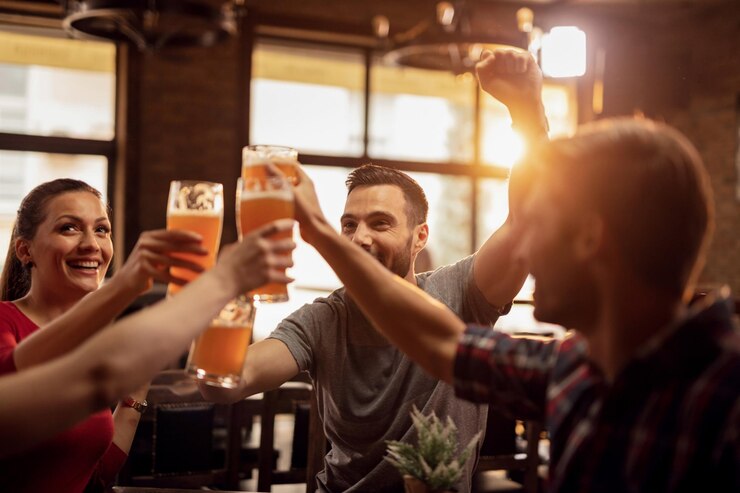 grupo-de-jovens-felizes-brindando-com-cerveja-e-se-divertindo-em-um-pub_637285-4057